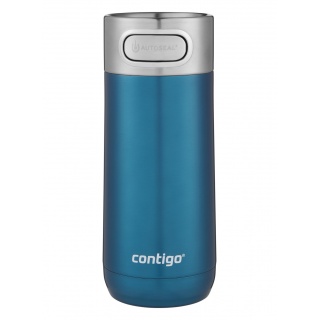 Contigo Thermotrinkflasche Luxe Autoseal Edelstahl 360ml (hält stundenlang kalt/heiss) blau